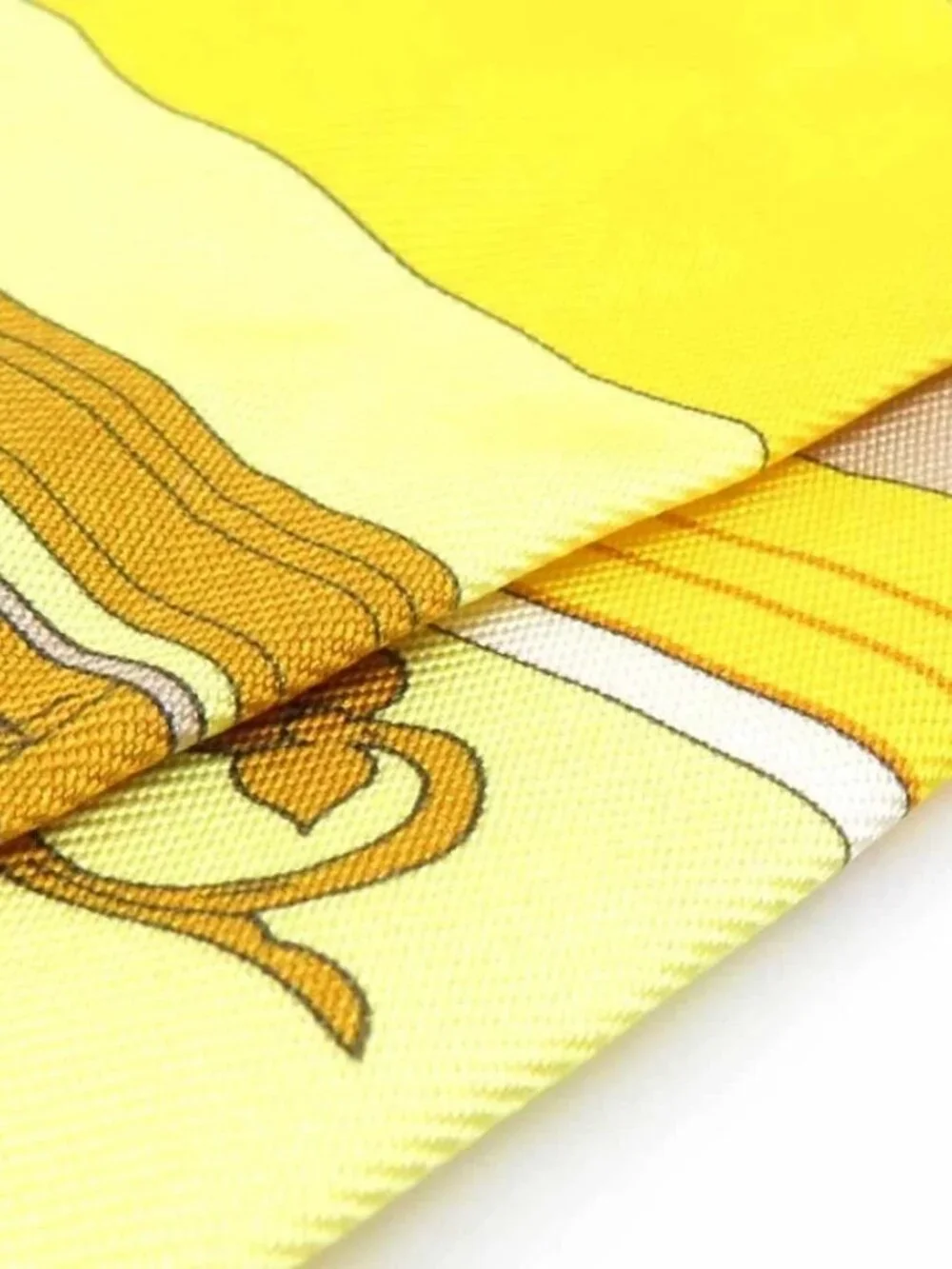 Auth HERMES Twilly Ribbon Scarf Yellow Silk - r11104a - Picture 5 of 10